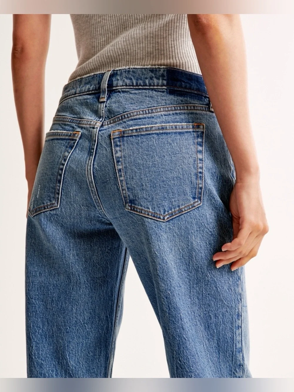 🩵New🩵 Abercrombie & Fitch Low Rise The Baggy Jeans Sz 28 6s
